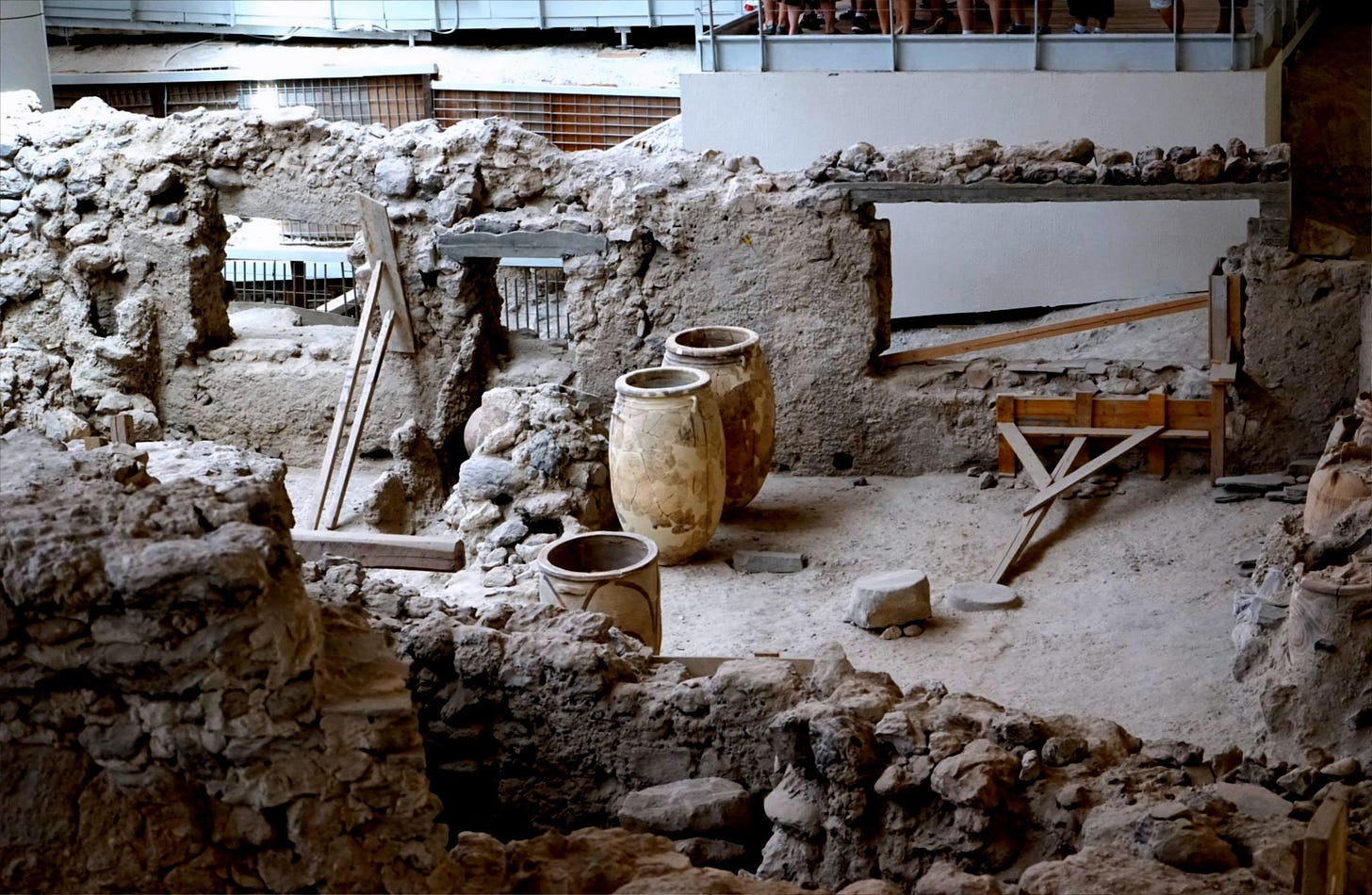 Ruins of Akrotiri in Thera, Greece