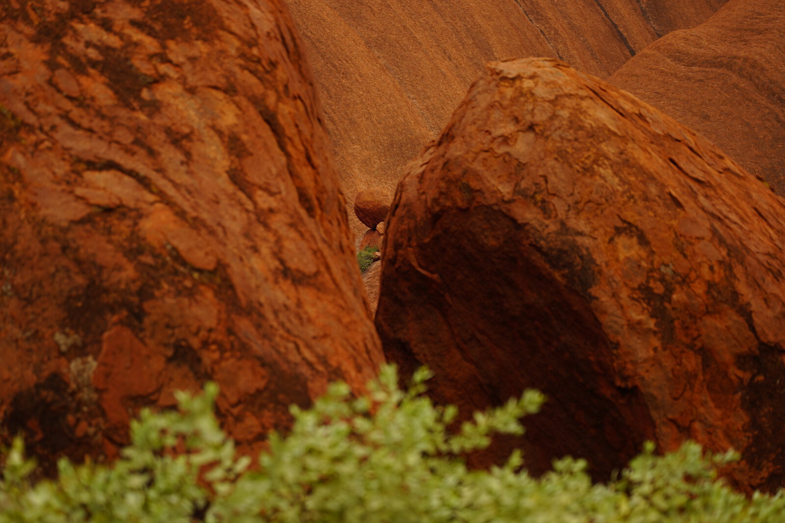 Rock crevice with glimpse through