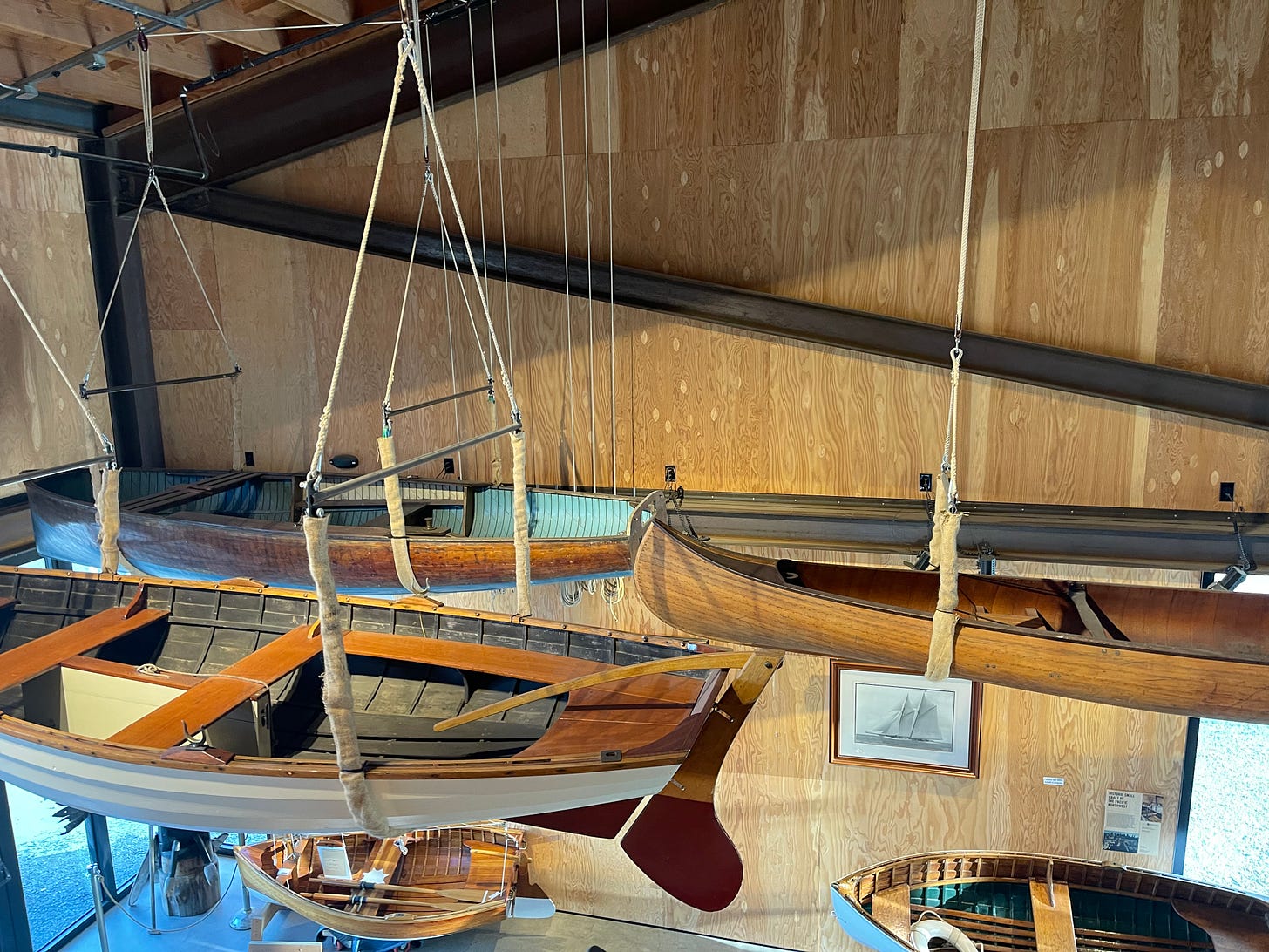 Historic boats at the Center for Wooden Boats